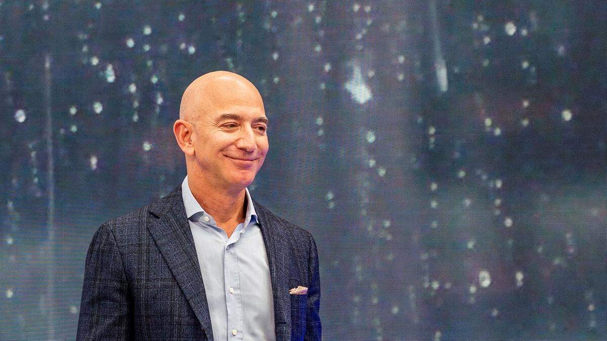 Amazon Founder and CEO Jeff Bezos can be seen on the fringes of the company's novelties event on Sept. 25, 2019. (Andrej Sokolow/DPA/Abaca Press/TNS)