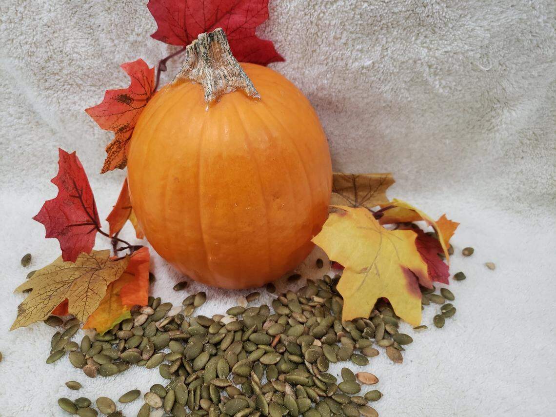 Pumpkin and pumpkin seeds are high in zinc and vitamin E, which promote wound healing and help to maintain a healthy skin barrier and hydration.