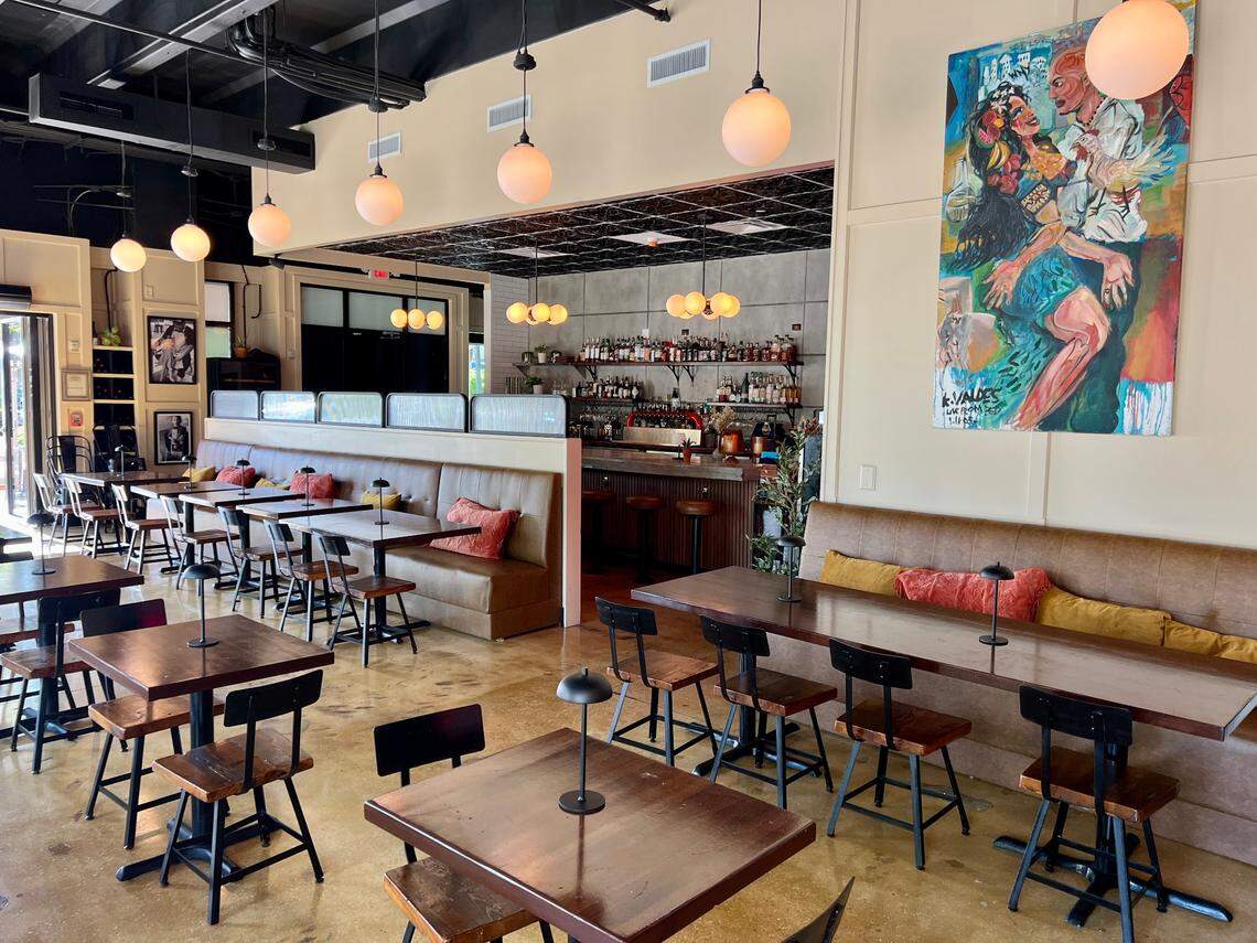The interior and bar at Bar Bella in South Miami.