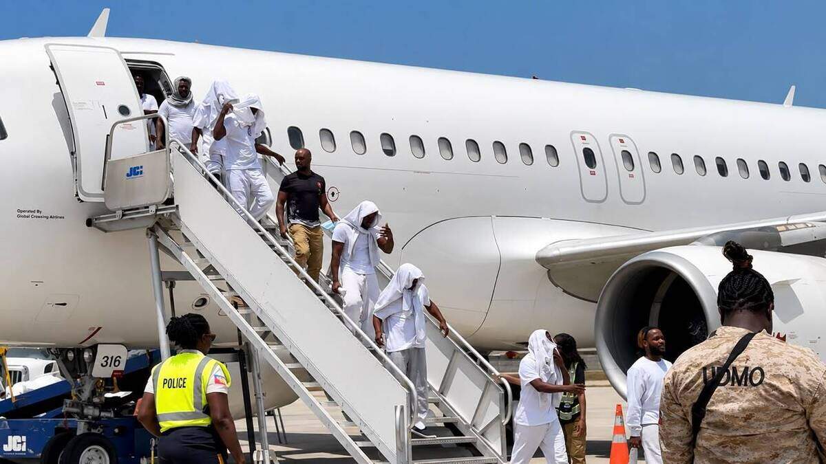 An Immigration and Customs Enforcement charter flight landed at 1:30 p.m. Thursday, July 16, 2026 at Cap-Haïtien’s international airport carrying 111 Haitian nationals who were deported from the United States. Some 32 were criminal records were imprisoned while one told authorities neither he nor his parents were born in Haiti.