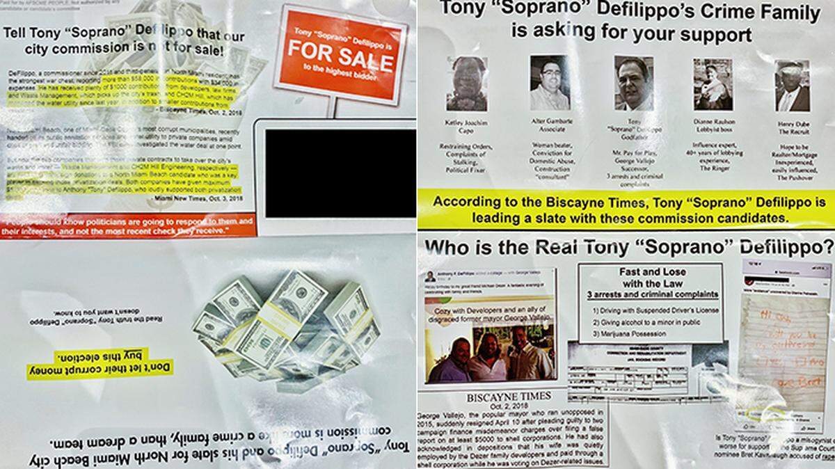 This attack ad circulated in North Miami Beach just weeks before the November elections.