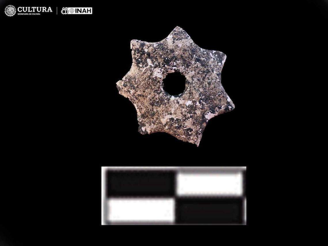 Other artifacts, including a star-shaped shell bead, were found at the site that was likely used by common people outside the ceremonial spaces.