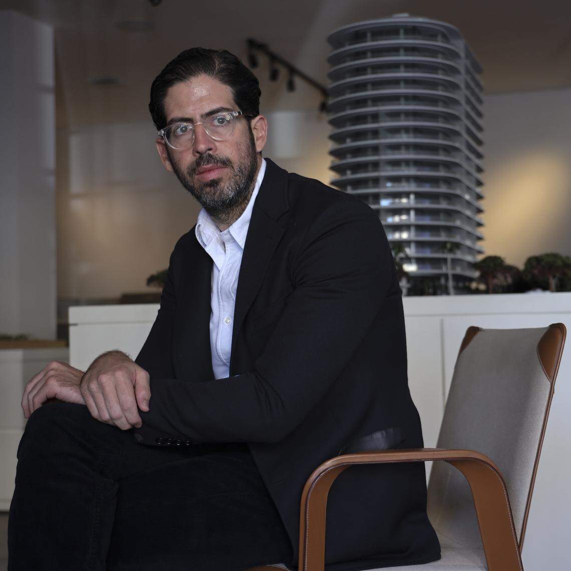 Terra Group President David Martin at the sales center for the firm’s 87 Park luxury condo in the North Beach section of Miami Beach.
