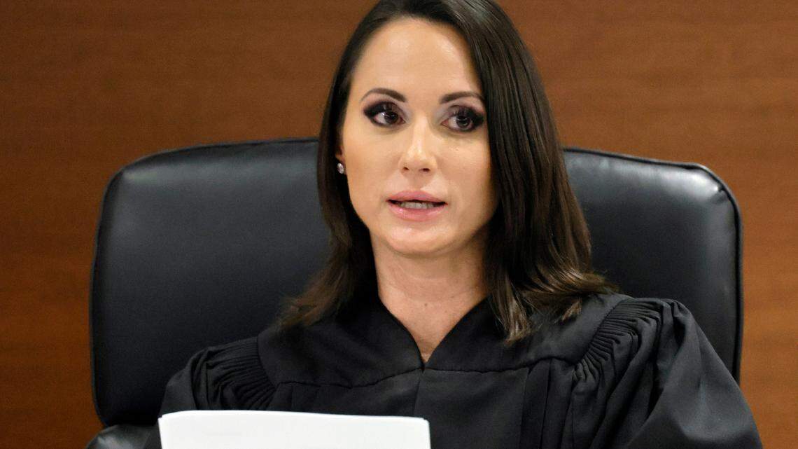 Judge Elizabeth Scherer reads the verdict in the trial of Marjory Stoneman Douglas High School shooter Nikolas Cruz at the Broward County Courthouse on Oct. 13, 2022.