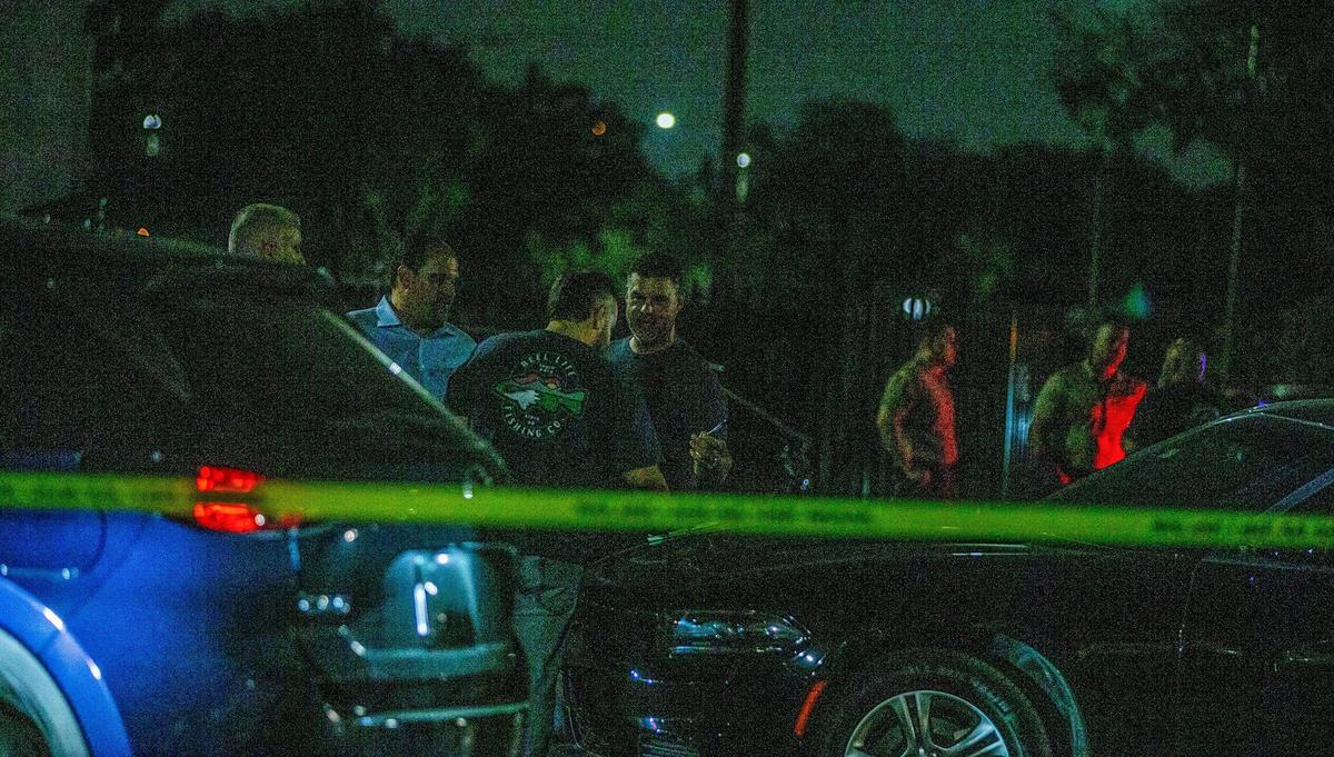 Miami-Dade Police officers shut down and cordoned off the area of Northwest 46th through 41st Streets and Northwest Second Avenue in Miami after a Miami-Dade police officer was ambushed during a narcotics investigation, shot and rushed to Jackson Memorial Hospital’s Ryder Trauma Center on Wednesday, March 8, 2023.