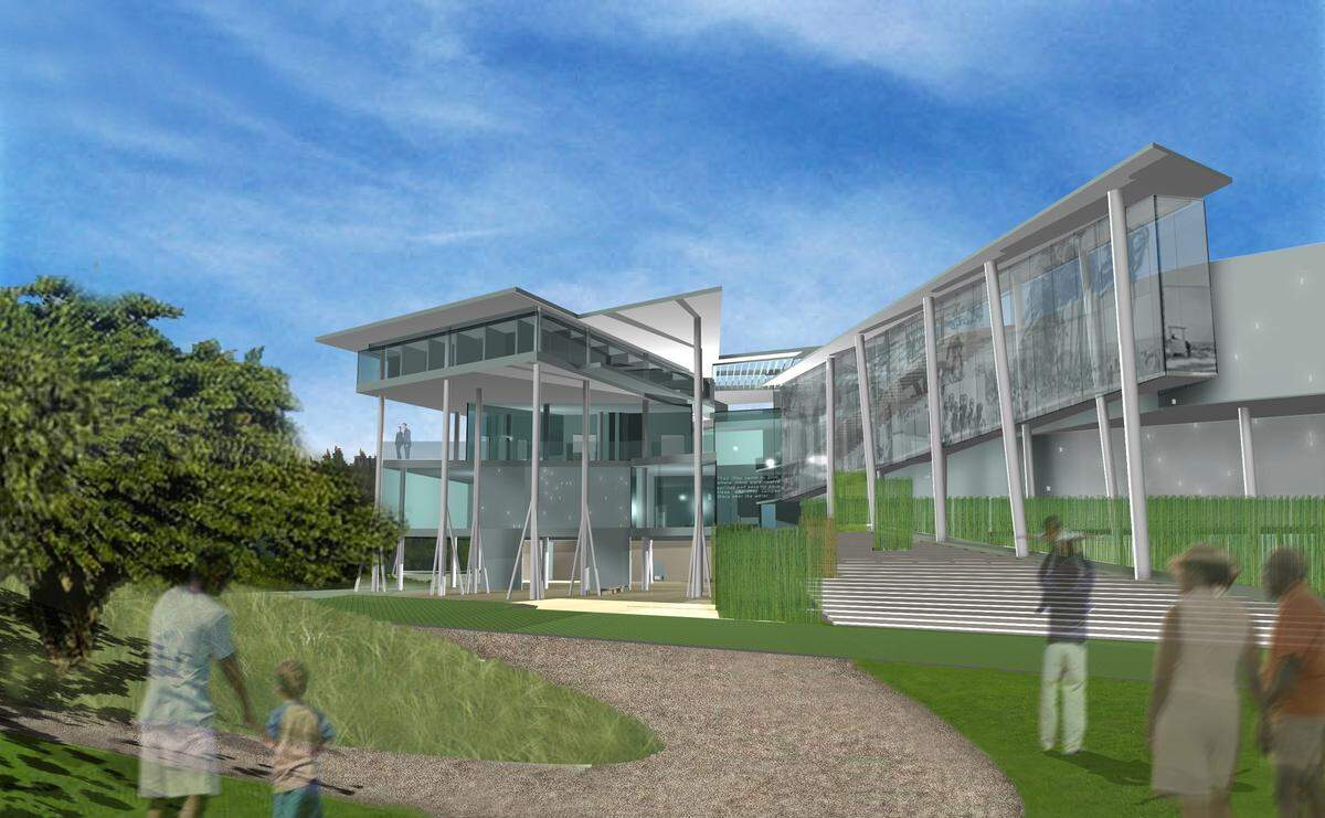 A former rendering of the proposed Virginia Key Beach Park museum created by a past firm vying to build the project. Miami commissioners voted on June 13 committing to help with the proposed museum’s operational cost post-construction.