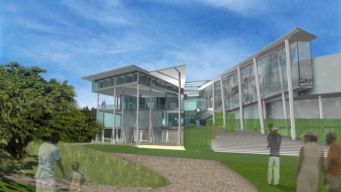 Depiction of the proposed Virginia Key Beach Park museum. Miami commissioners will vote on June 13 over a resolution to ask the county to release about $20.5 million to start construction on the museum.