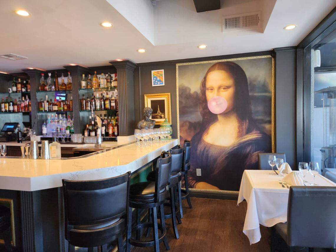 The bar at Maison Ostrow in North Bay Village.