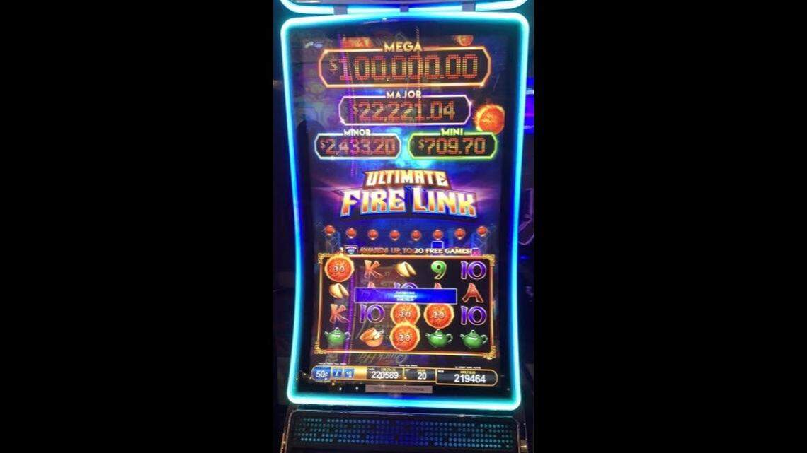 The Ultimate Fire Link slot machine at the Seminole Classic Casino.