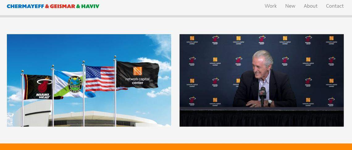 Network Capital, a California mortgage lender, started talks in 2020 to win a Miami-Dade contract to be the title sponsor of the AmericanAirlines Arena. A New York design firm, Chermayeff & Geismar & Haviv, posted publicity photos showing how the lender’s logo would look on a flag outside the arena and in a press conference behind Pat Riley, next to the Miami Heat’s logo.