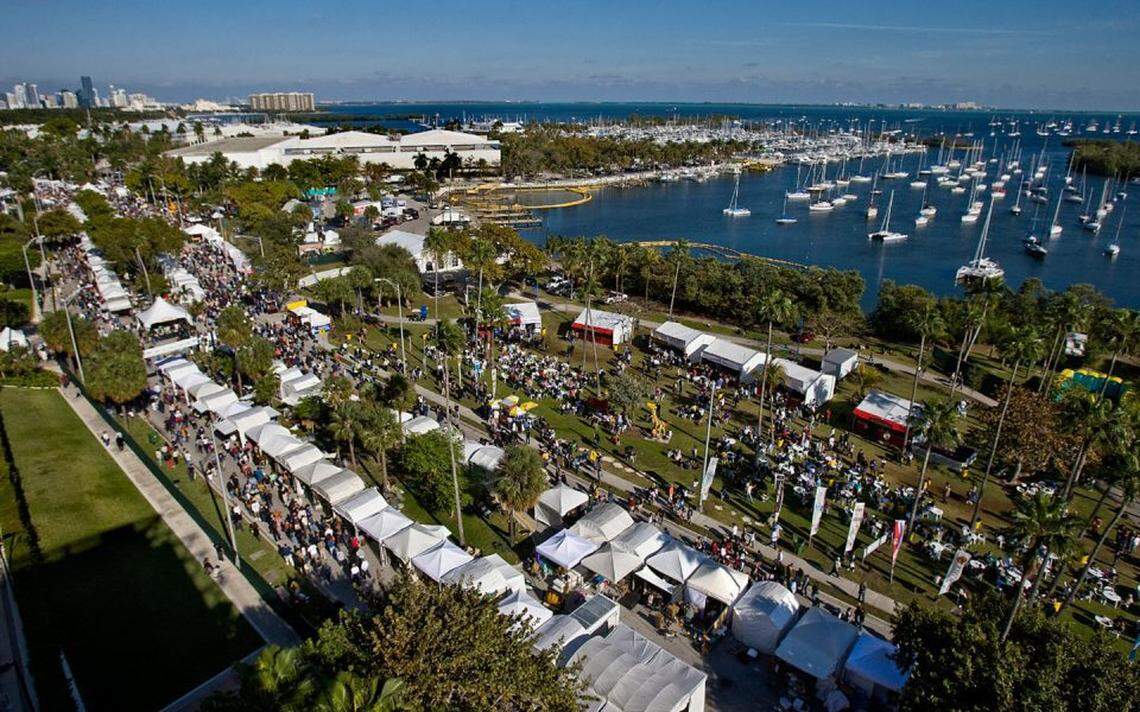 File photo aerial shot of the Coconut Grove Arts Festival. The 2025 edition runs Feb. 15-17.