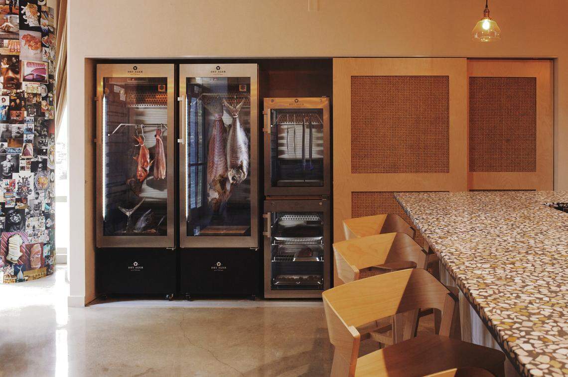 Fish storage at the new Itamae Ao in Midtown Miami.