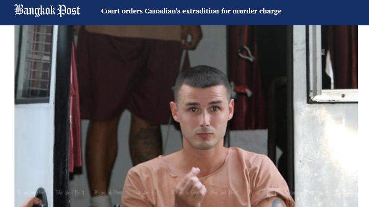 Matthew McGowan, shown in a picture from the Bangkok Post while in police custody in Thailand, is charged with killing a romantic rival on South Beach in September 2017. He was extradited from Thailand in May 2020. 