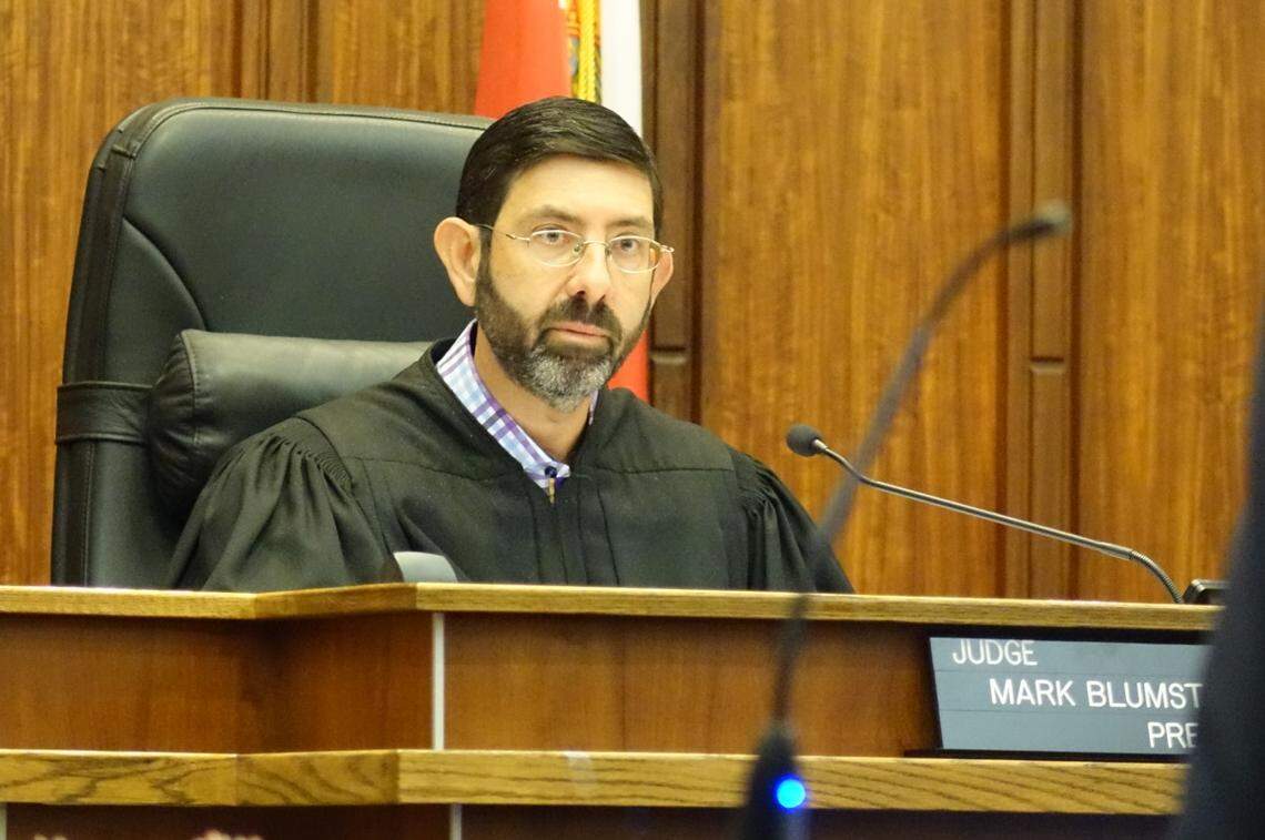 Miami-Dade Circuit Judge Mark Blumstein, pictured here at a court hearing in 2019.
