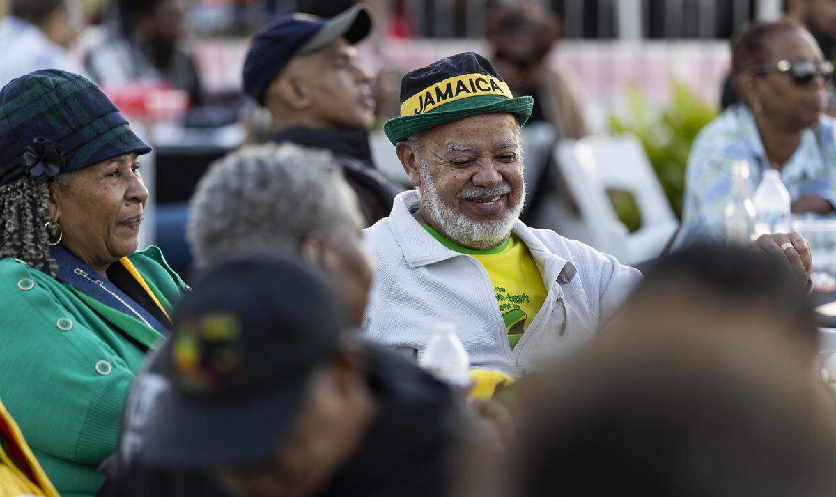 Elmando Simms attends the Reggae Genealogy music festival at Volunteer Park.