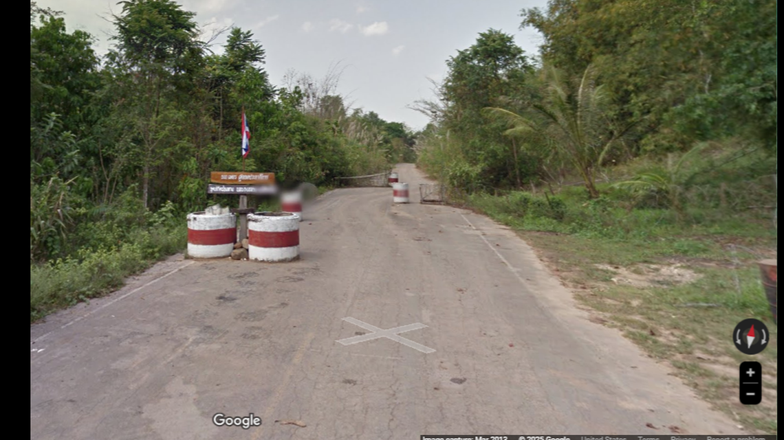 Camera traps in the Umphang Wildlife Sanctuary in Thailand captured a striped creature with two cubs.