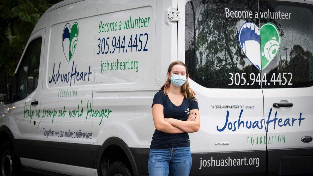 Mary Logan Woolsey organized the recent drive-through Farm Share Distribution event at Macedonia Missionary Baptist Church in Coconut Grove. She is a Junior Advisory Board member with Joshua’s Heart Foundation at Ransom Everglades School in Coconut Grove.