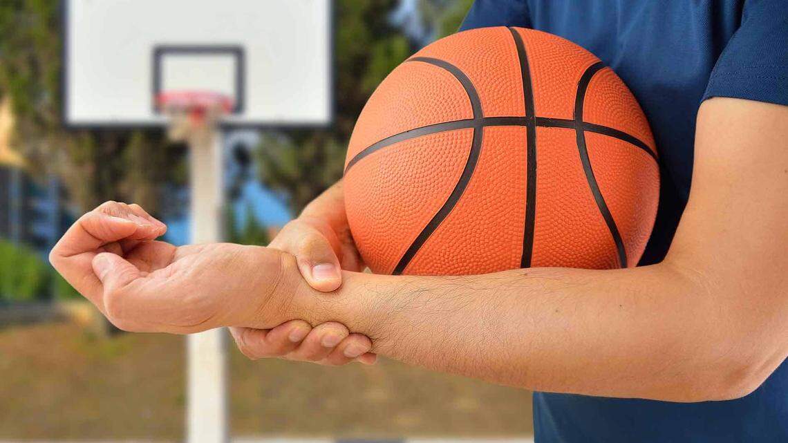 This wrist injury sustained playing basketball might require more X-rays.