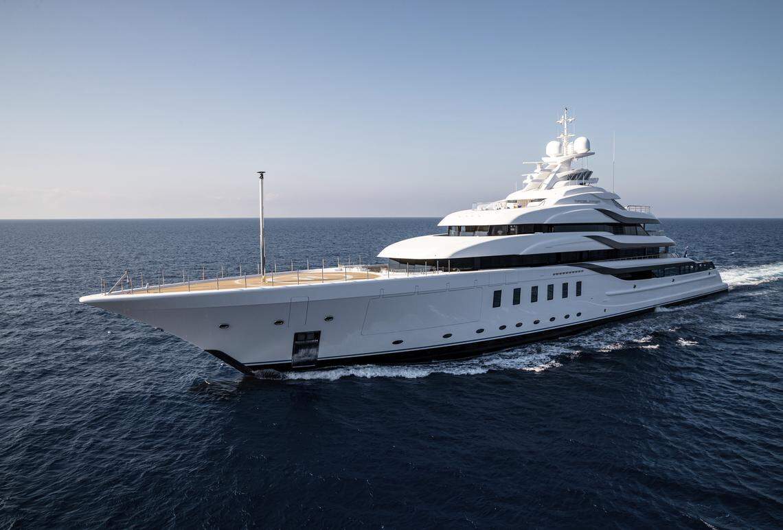 South Florida real estate developer Jeff Soffer owns the 311-foot Madsummer, which typically docks in Miami.