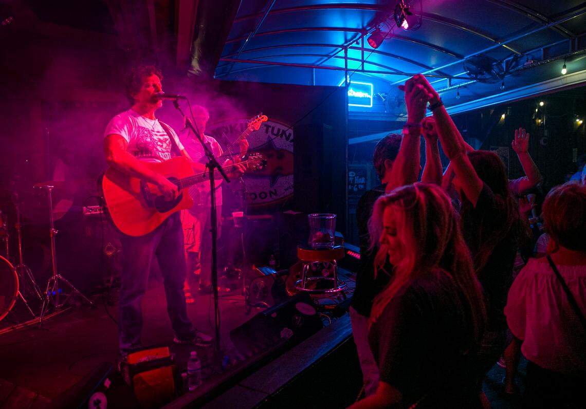 Zack Seemiller performs at Smokin’ Tuna Saloon in Key West, Florida, on Friday, Dec. 10, 2021.