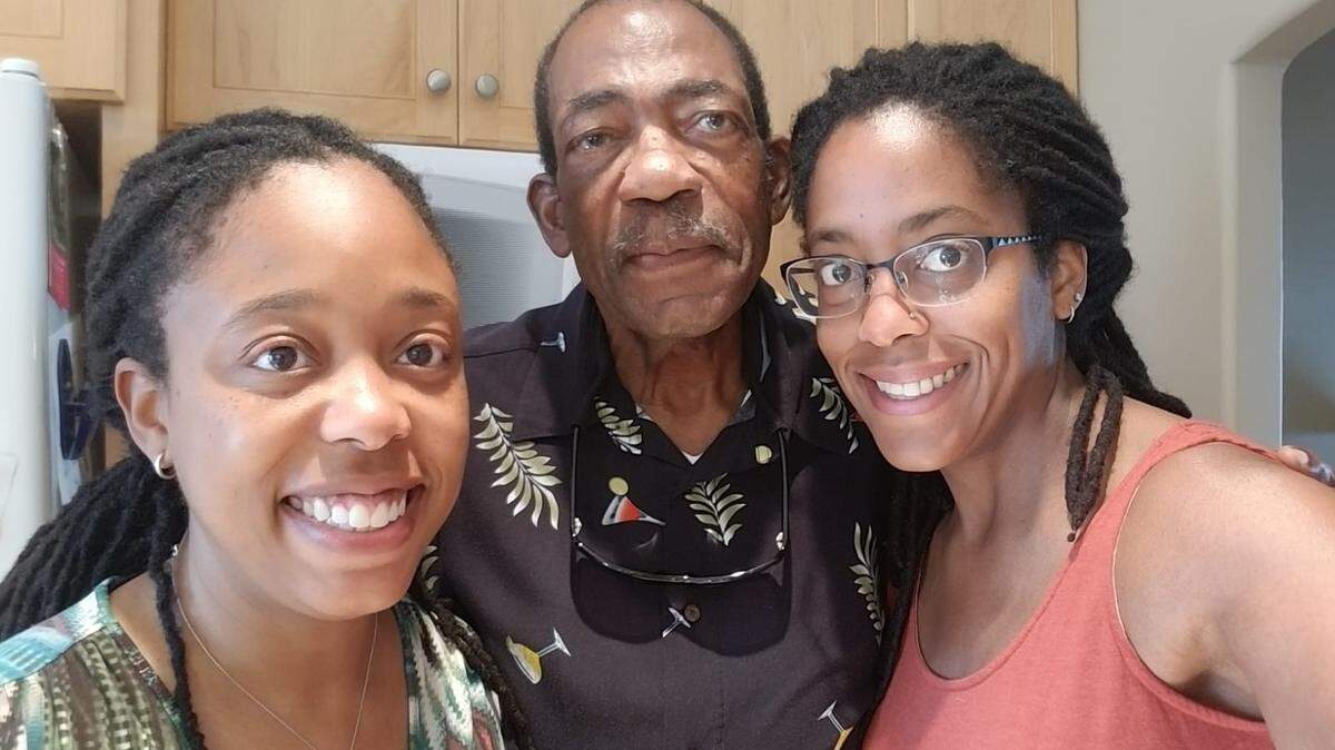 Dennis Ennis with his two daughters, from left, Kayla Cunnigham and Khama Ennis. He has been diagnosed with cardiac amyloidosis disease, which increases the risk of heart failure.