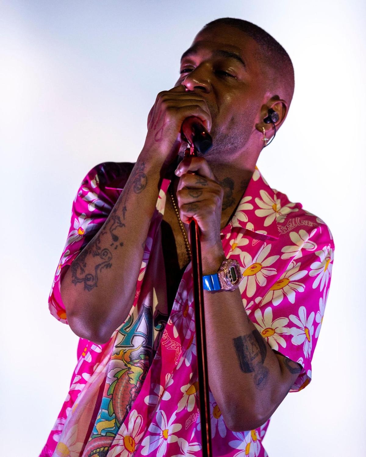 American rapper Kid Cudi performs on the Ciroc main stage during the first day of Rolling Loud Miami, an international hip-hop festival, at Hard Rock Stadium in Miami Gardens, Florida, on Friday, July 22, 2022.