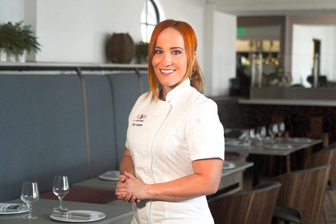 Chef Adrianne Calvo was chosen as the restaurateur and chef to reopen Red Fish, where the inside dining room and outside seating areas were completely overhauled.