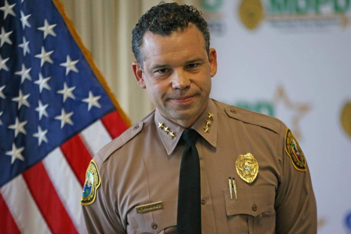Miami-Dade Police Director Alfredo “Freddy” Ramirez shot himself and survived on Sunday, July 23, 2023. Police haven’t characterized his mindset at the moment, but the county’s mayor, Daniella Levine Cava, on Wednesday said the incident is a reminder of mental-health risks for police officers.