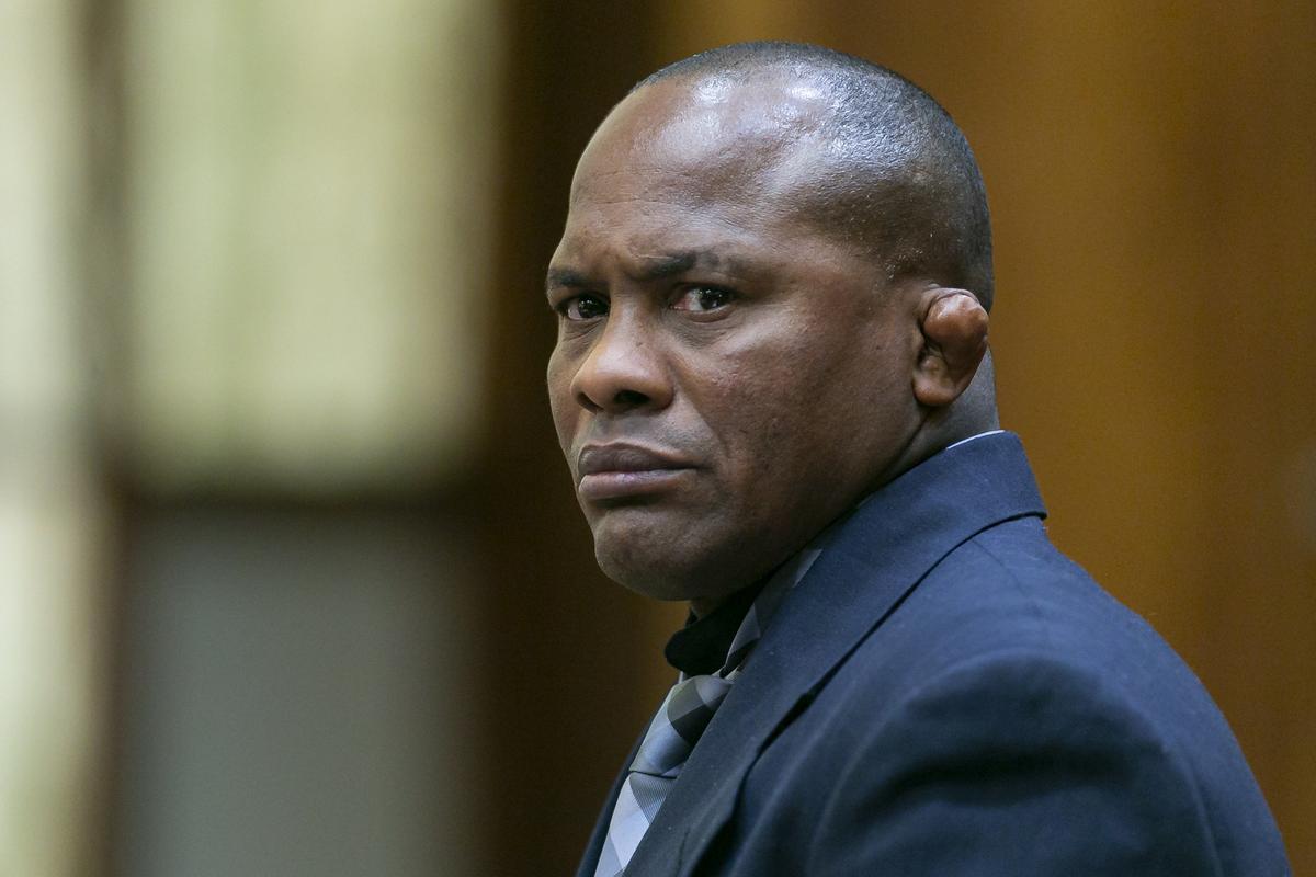 Defendant Alexis Vila Perdomo attends court at the Richard E. Gerstein Justice Building in Miami on Wednesday, Oct. 30, 2019. He is accused of conspiring to murder Camilo Salazar.