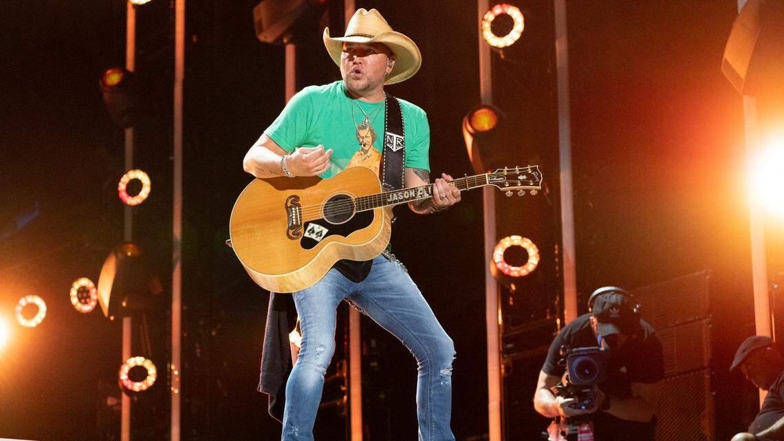 Country singer Jason Aldean ran off stage mid-song with heatstroke, canceling a concert in Hartford, Connecticut.
