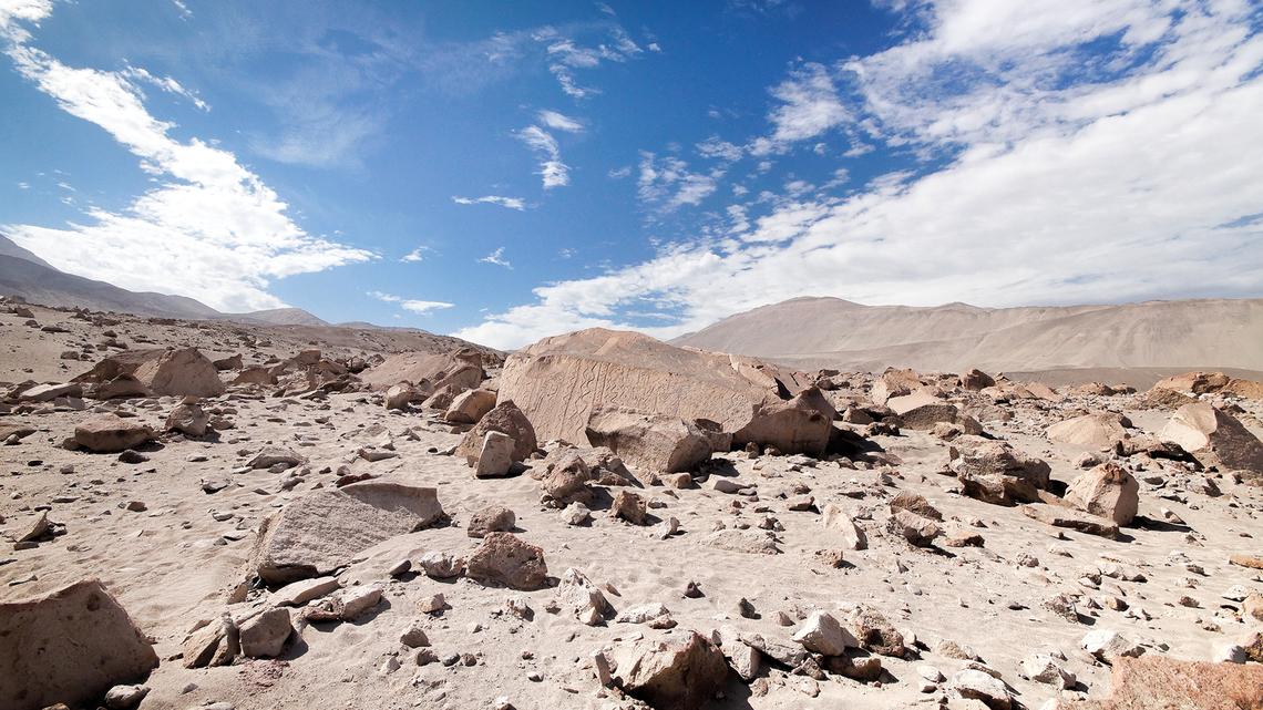 Thousands of images were carved into boulders in the desert valley of Toro Muerto in Peru.