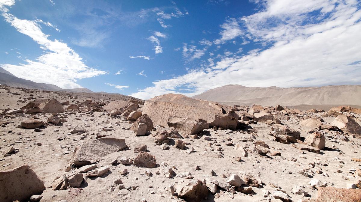 Thousands of images were carved into boulders in the desert valley of Toro Muerto in Peru.