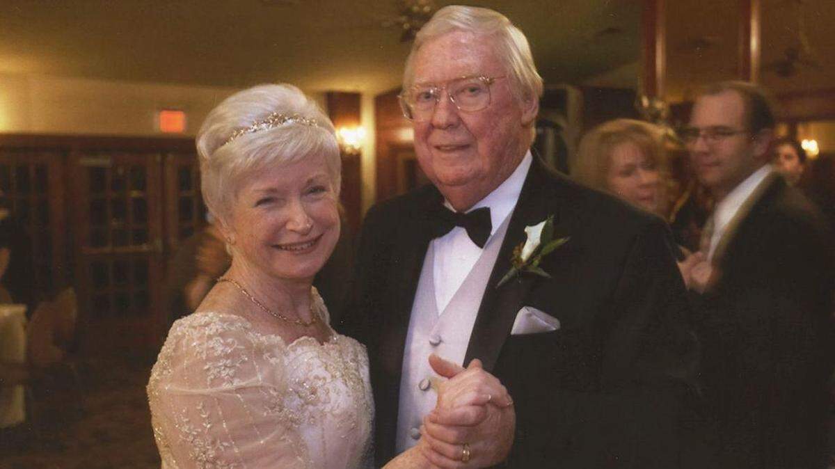 Jackie and Herb Keech at their wedding.