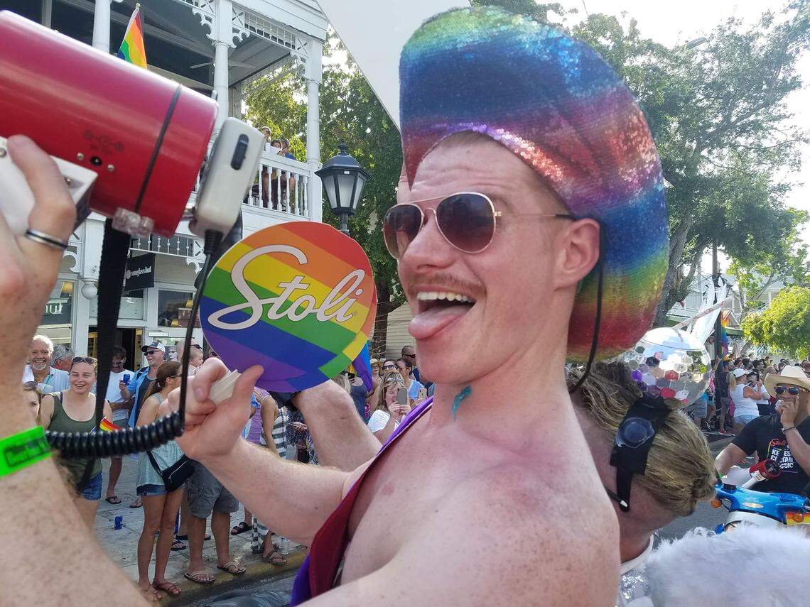 Sam Benedict, a New York bartender, celebrates his win at the 2019 Stoli Key West Cocktail Classic, becoming Stoli’s top North American bartender.