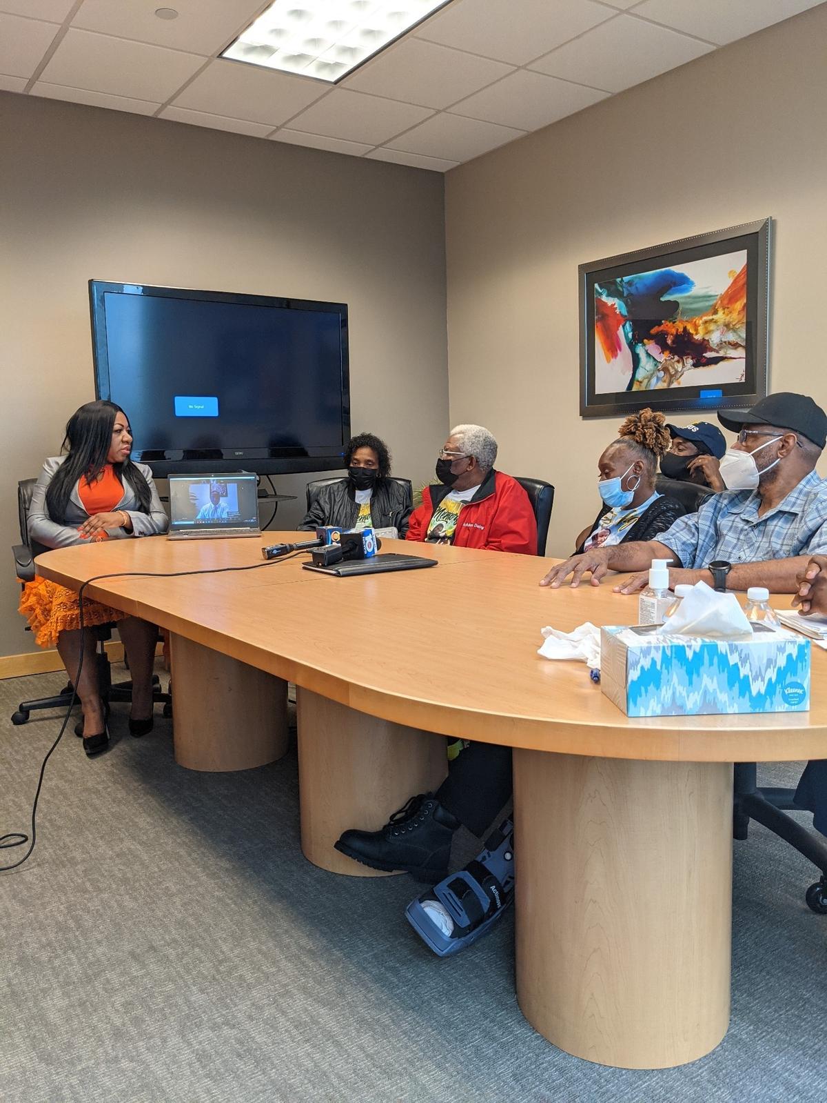 Antwon Cooper’s family members spoke passionately about his March 8, 2022, shooting death at the hands of a Miami police officer, during a visit Friday to their attorney’s office in Brickell.