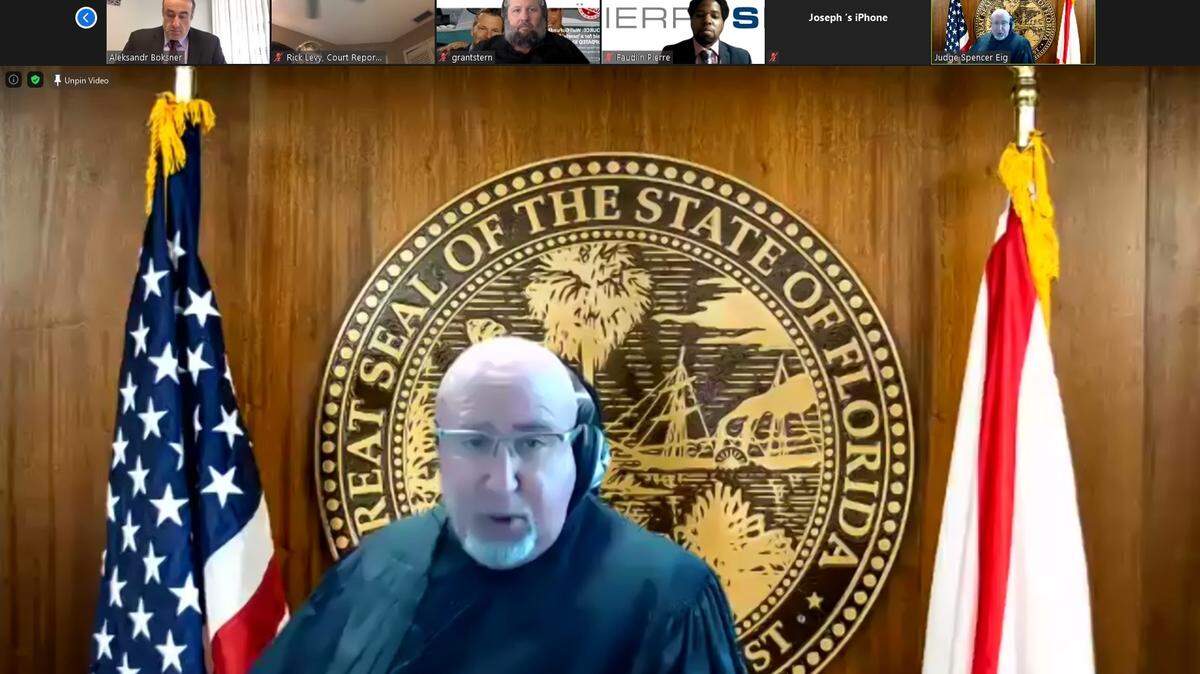 Miami-Dade Circuit Court Judge Spencer Eig held a virtual court hearing Friday, Aug. 28, in the public-records lawsuit filed by radio host Grant Stern against former Miami Beach Mayor Philip Levine and the city of Miami Beach sparked by Levine’s blocking of Stern on social media while he was in office in 2016.