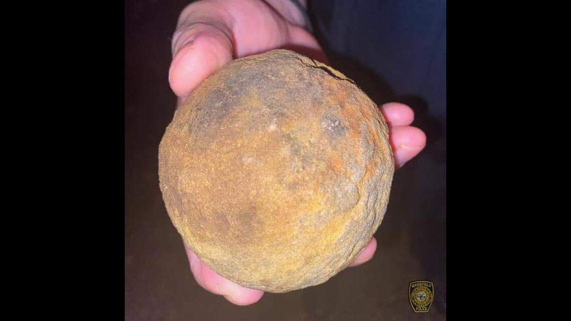 A clean up job at the home of a deceased antique collector turned dangerous when family members found a “suspicious spherical object” that proved to be a volatile Civil War cannonball.