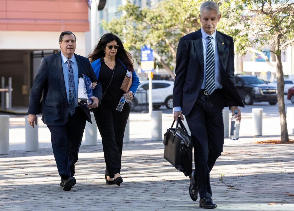 City of Miami Commissioner Joe Carollo arrives to the Wilkie D. Ferguson Jr. U.S. Courthouse for his federal trial on Tuesday, April 18, 2023, in Miami, Fla. Carollo is accused of hurting a pair of Little Havana businessmen by abusing his elected position.