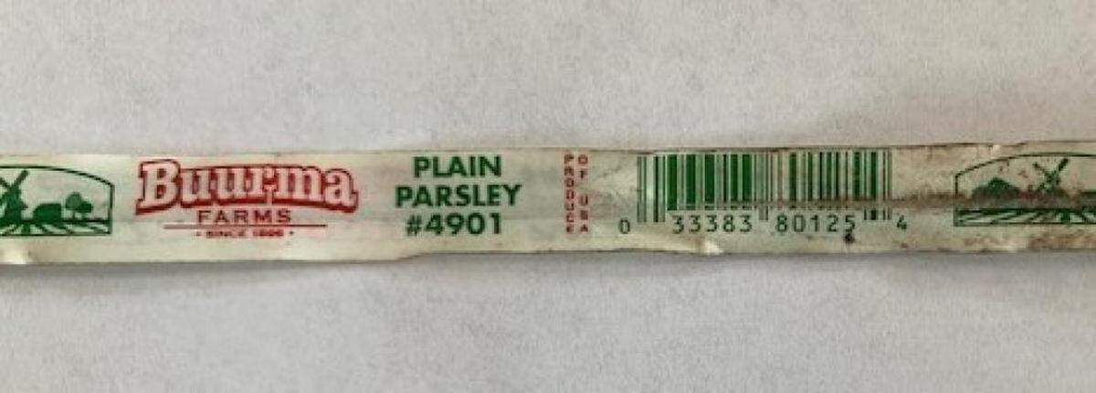 The individual bunch tie on recalled Buurma Plain Parsley