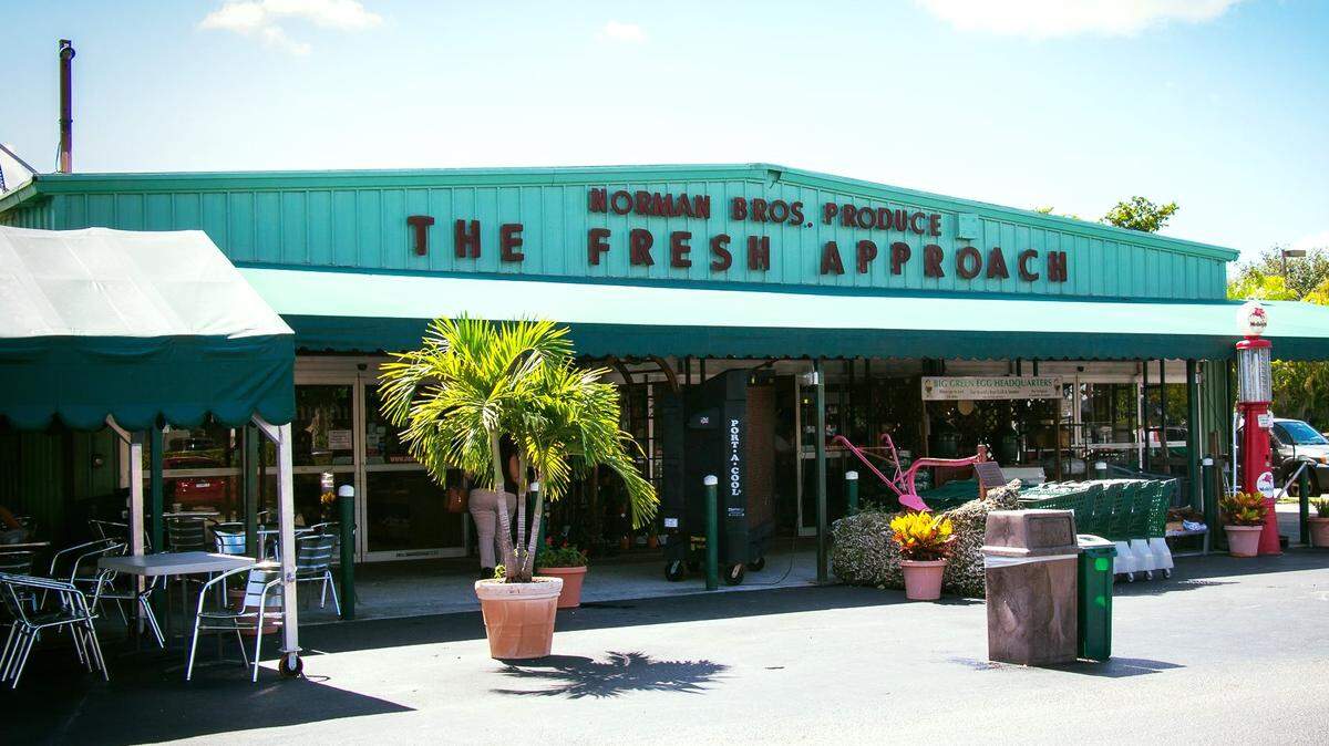 Norman Brothers’ welcoming South Miami storefront. 