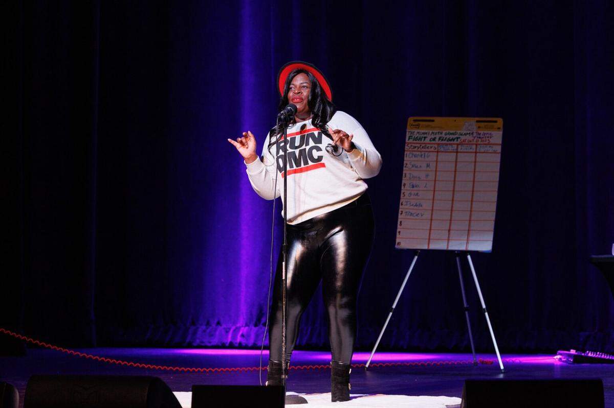 At last year’s The Moth GrandSLAM, Trace Jackson shares her story with the theme “Fight or Flight.”