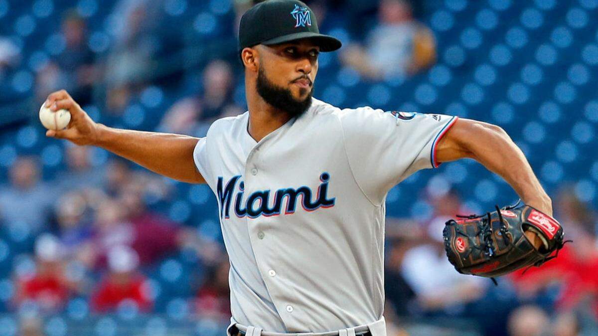 The Miami Marlins’ Sandy Alcantara pitches against the Pittsburgh Pirates on Tuesday, Sept. 3, 2019, at PNC Park.