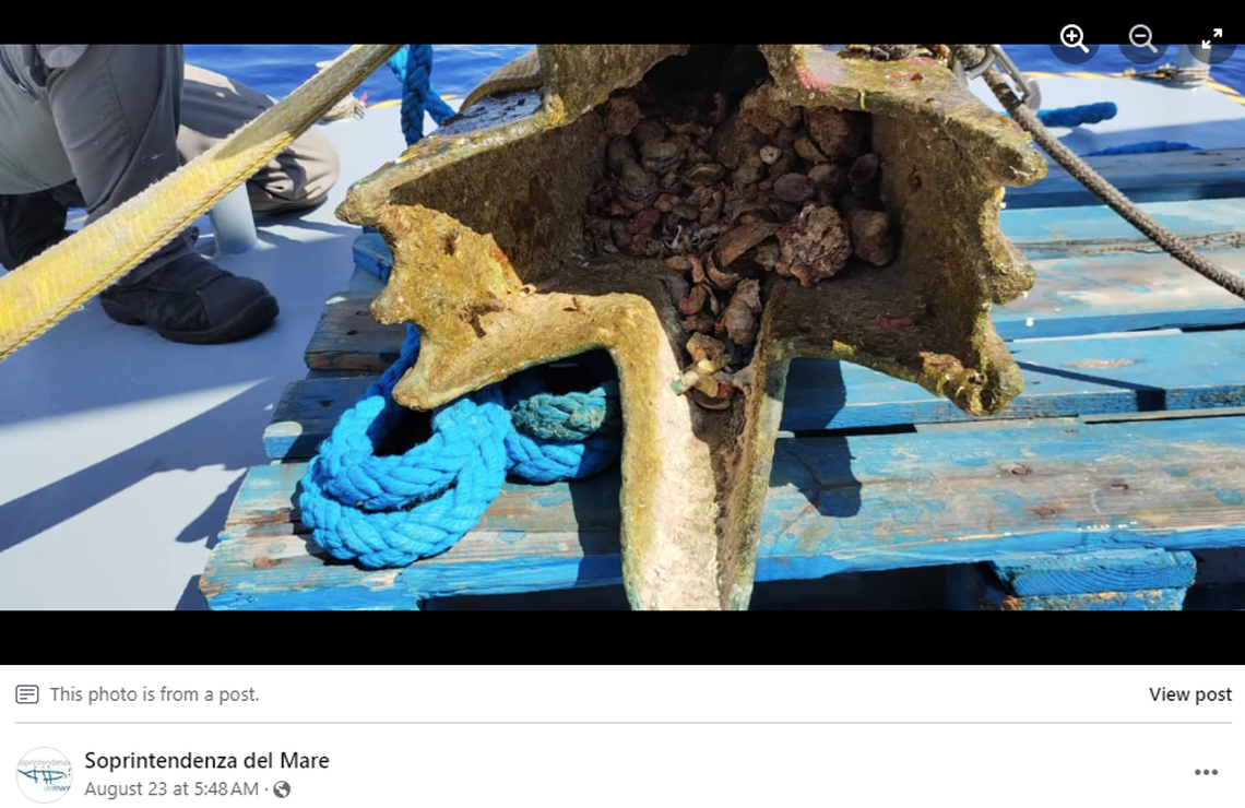 The ram helped to pierce the hull of an enemy ship during an intentional collision, officials said.