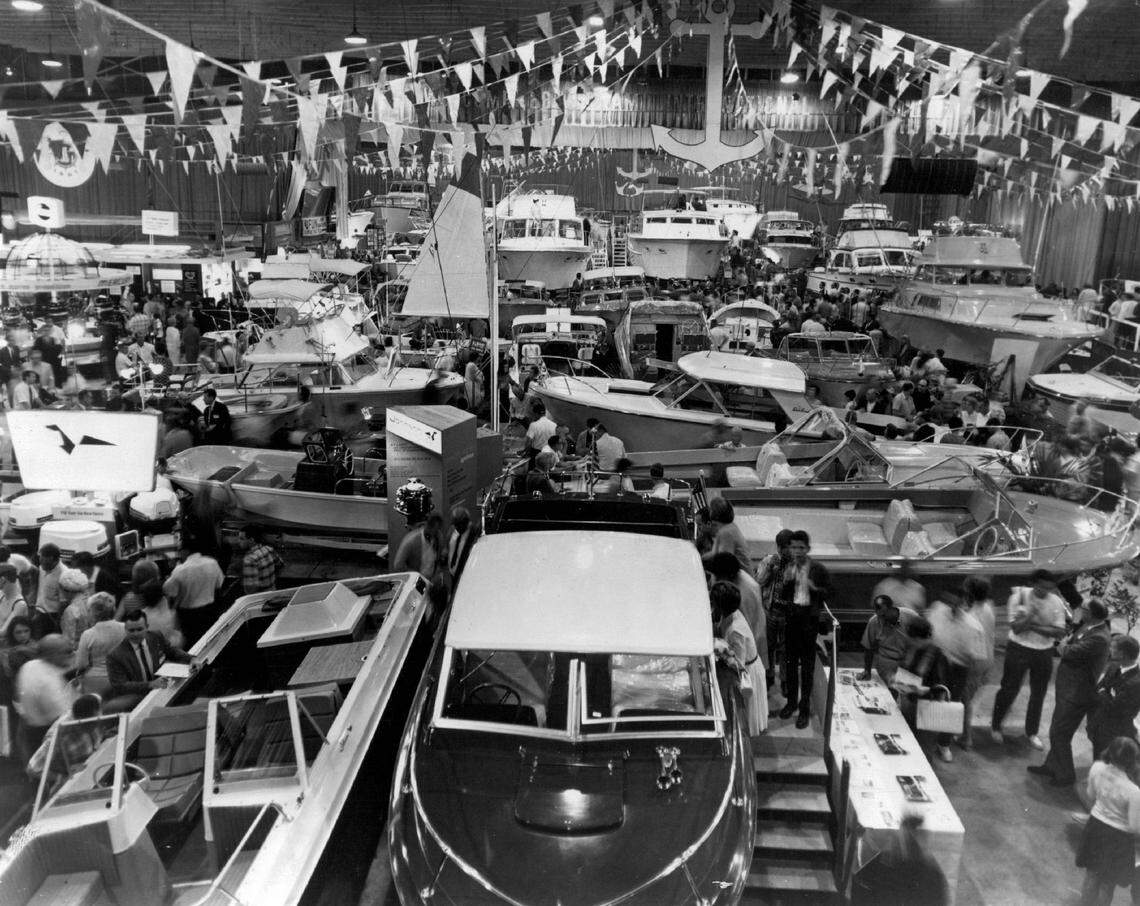 The boat shows spreads out at Dinner Key in 1965.