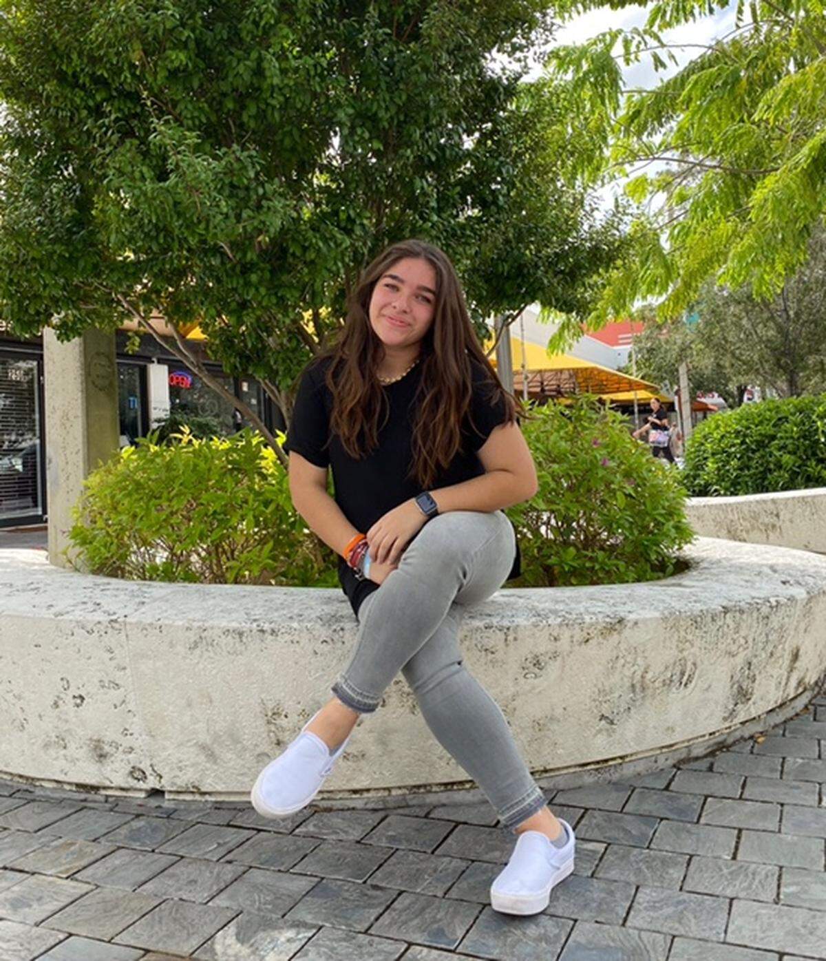 Sofia Bronstein, a senior at Coral Gables High, says therapy has helped with her anxiety.