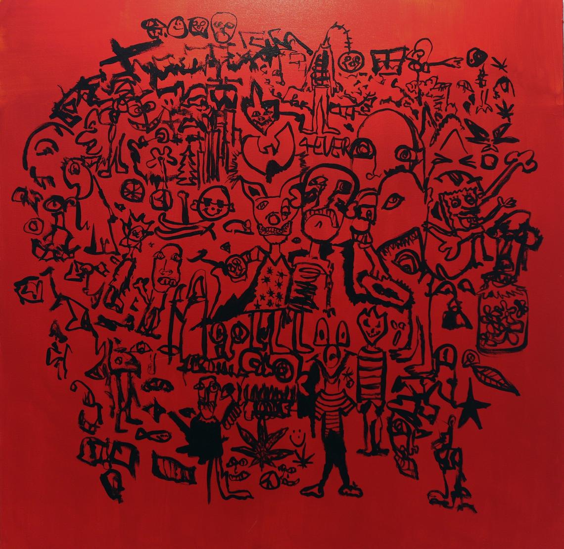 Forever, 2018, acrylic in canvas is one of the work from Matthew Hanzman that are on display at Fairchild on Thursday July 26, 2018 in Coral Gables.