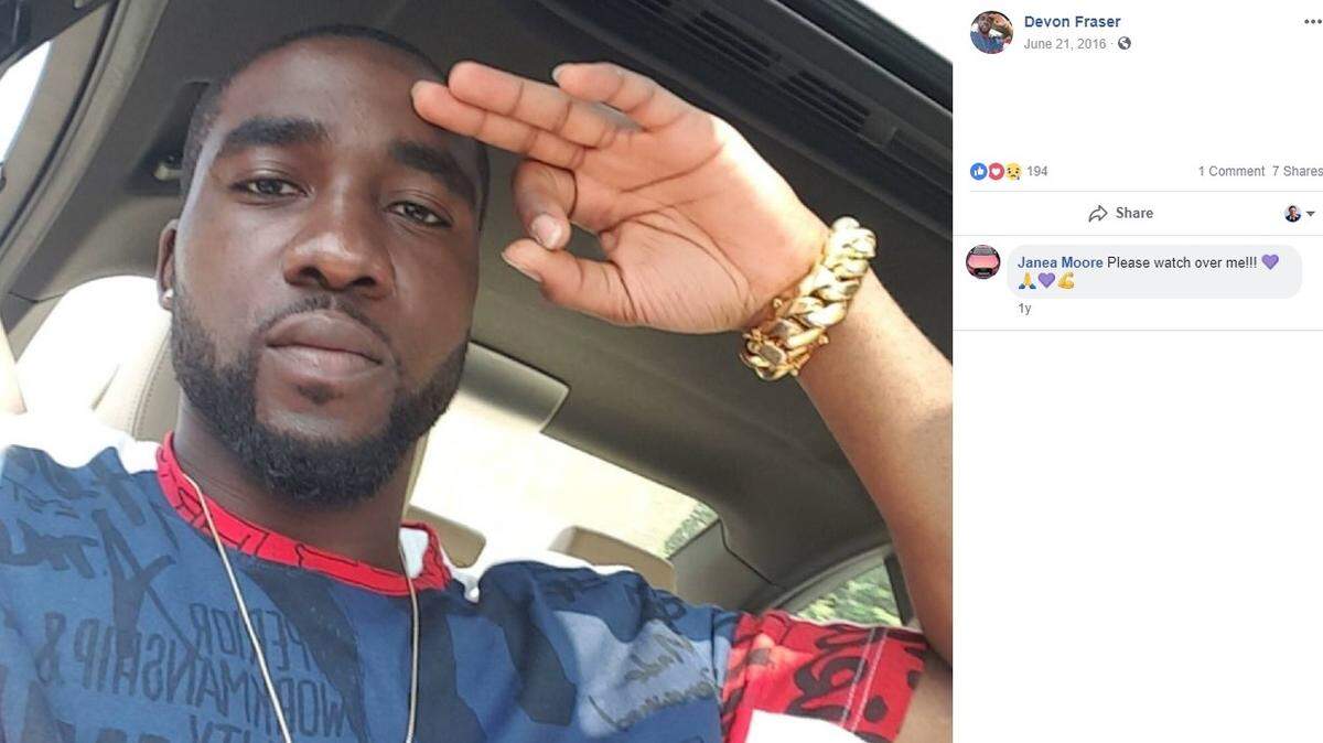 Duvarn “Devon” Fraser’s Facebook page is now a memorial site. Fraser, 26, died of stab wounds after a 2017 road rage incident in Riviera Beach.