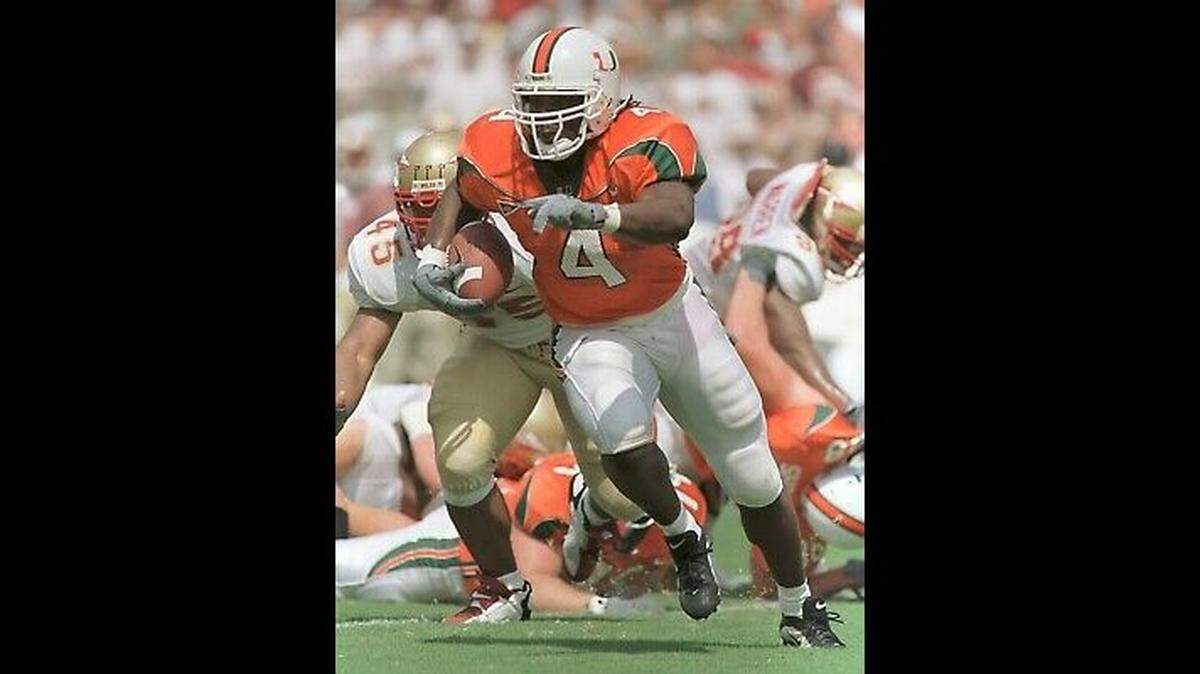 Najeh Davenport played running back for the Miami Hurricanes before joining the NFL.