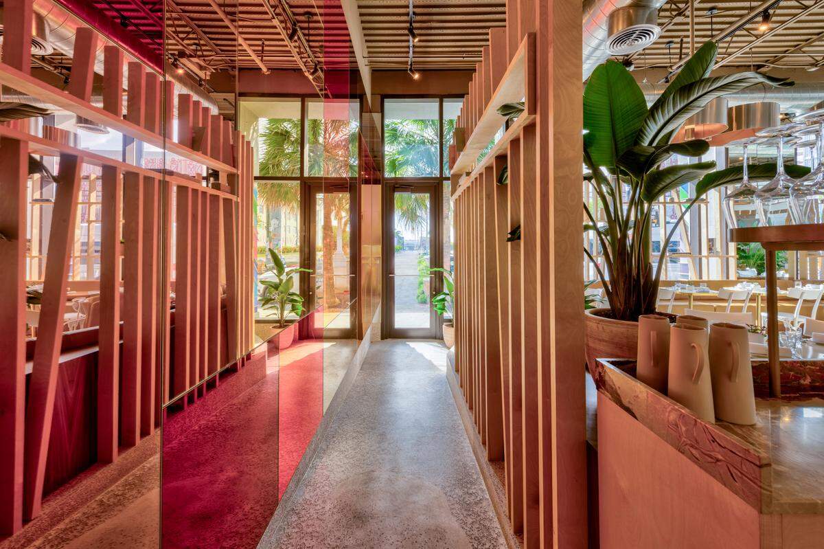 The entrance to Yann Couvreur Café in Wynwood.
