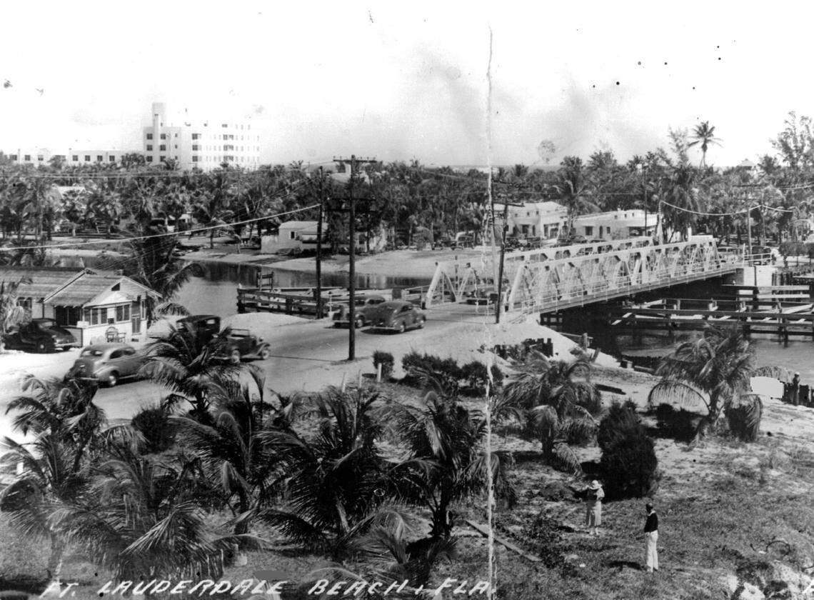 Early days of the Las Olas Bridge.